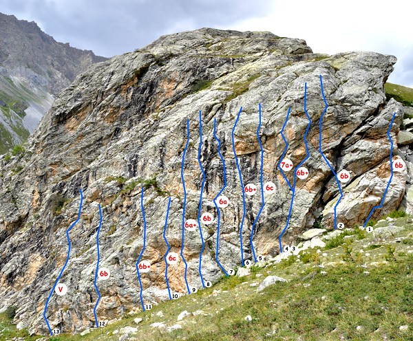 Palestra di roccia sul Monte Russet