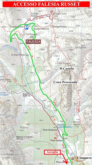 Palestra di roccia sul Monte Russet