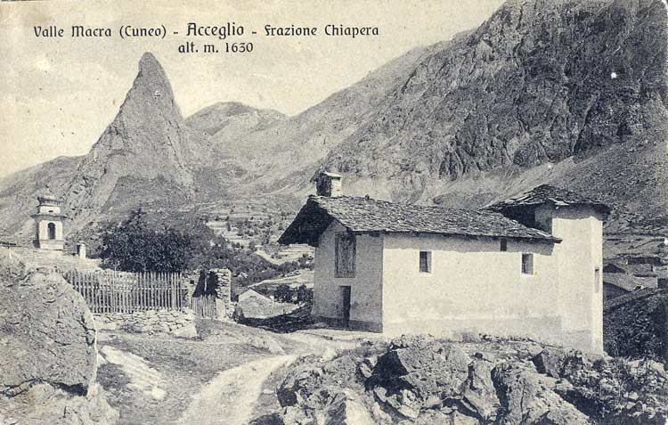 Antica strada di ingresso a Chiappera con cappella, 1935
Collezione Roberto Peano Cuneo