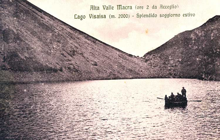 Gita in barca sul Lago Visaisa, 1910
Edizioni Turra - Collezione Roberto Peano Cuneo